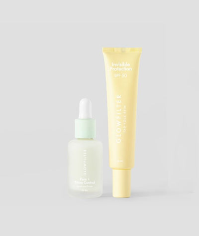 THE SUMMER DUO / PORE + SHINE CONTROL SERUM AND PRIMER + INVISIBLE PROTECTION SPF 50+